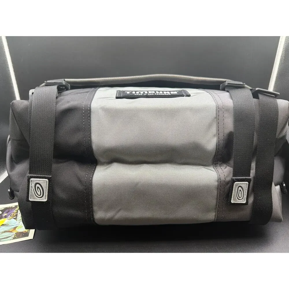 Timbuk2 Custom Classic Messenger Bag Medium Made In USA Laptop Black Gray NWT